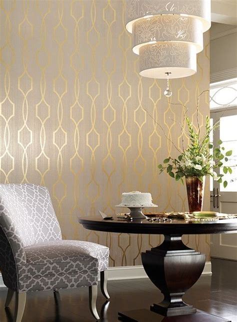 wallpaper with metallic accents